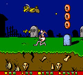 une photo d'Ã©cran de Earthworm Jim - Menace 2 the Galaxy sur Nintendo Game Boy Color